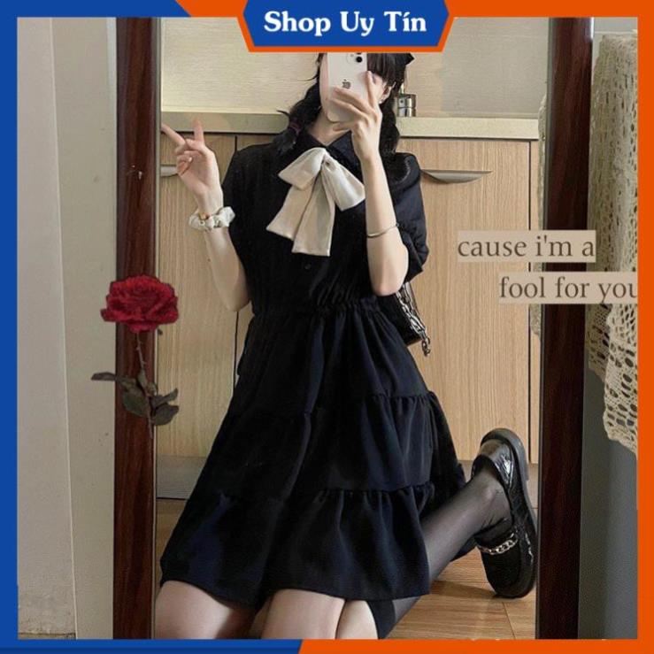Váy Babydoll Trắng Tay Ngắn Dáng Xòe  Đầm Đi Dự Tiệc Cưới,Đi Chơi,Form Rộng Cổ Sơ Mi Ulzzang Hàn Quốc VD044 | BigBuy360 - bigbuy360.vn