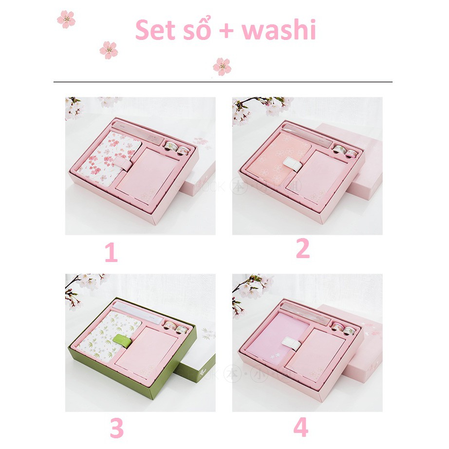 Set Sổ + Washi