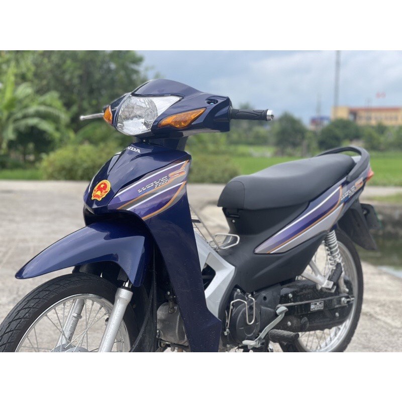 Tem Wave S Xanh Than Dán Cho Xe Wave50cc-100-110 3 Lớp Siêu Đẹp