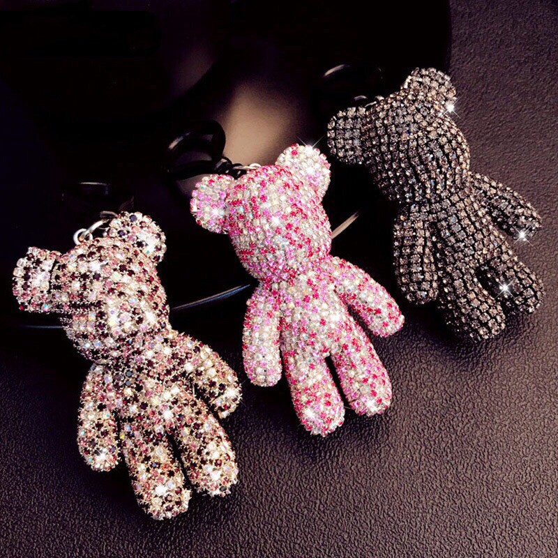 Móc khoá Bearbrick đính đá handmade