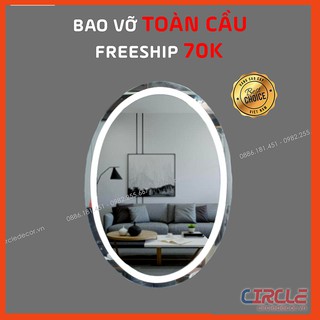 Gương LED Bầu Dục Siêu Sáng Cao Cấp 40x60cm - Bảo hành mặt gương TRỌN ĐỜI