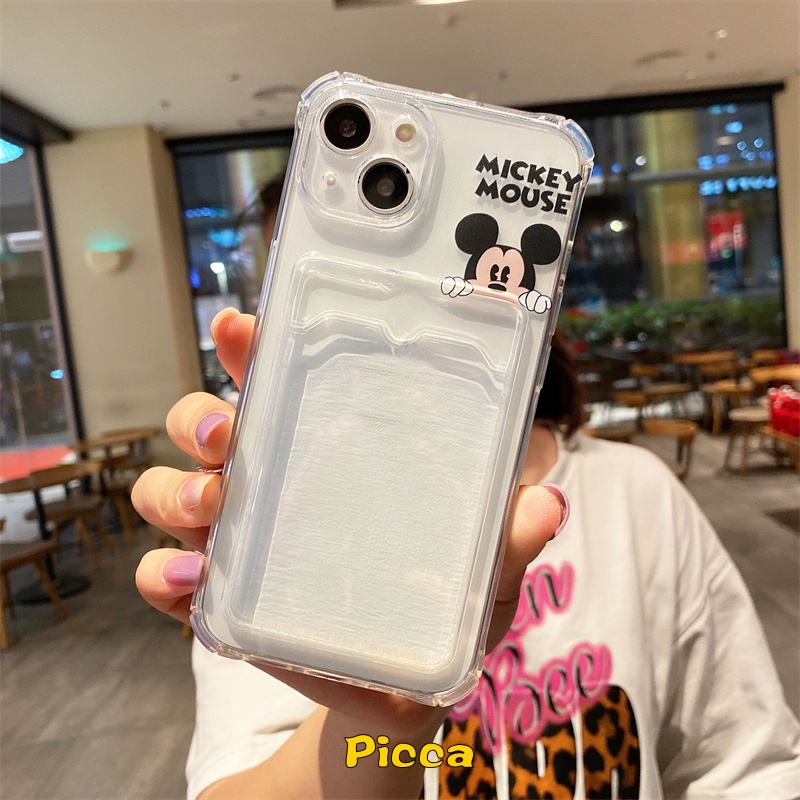 Ốp Điện Thoại Tpu Mềm Trong Suốt Có Ngăn Đựng Thẻ Cho IPhone 7plus XR 11 12 13 Pro MAX 8plus X 7 8 6 6s Plus XS MAX SE 2020