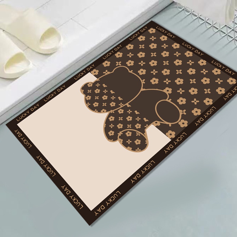 Thảm Lau Chân 3D Size 40x60cm, Thảm Chùi Chân Trải Sàn Nhà Thấm Hút Nước