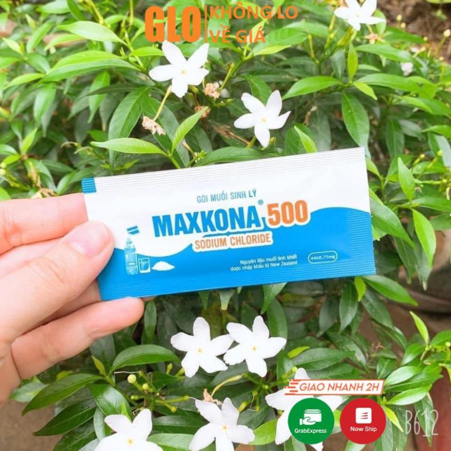 Gói Muối Sinh Lý MAXKONA 500, Gói Pha Để Súc Họng, Súc Miệng, Rửa Mũi Xoang