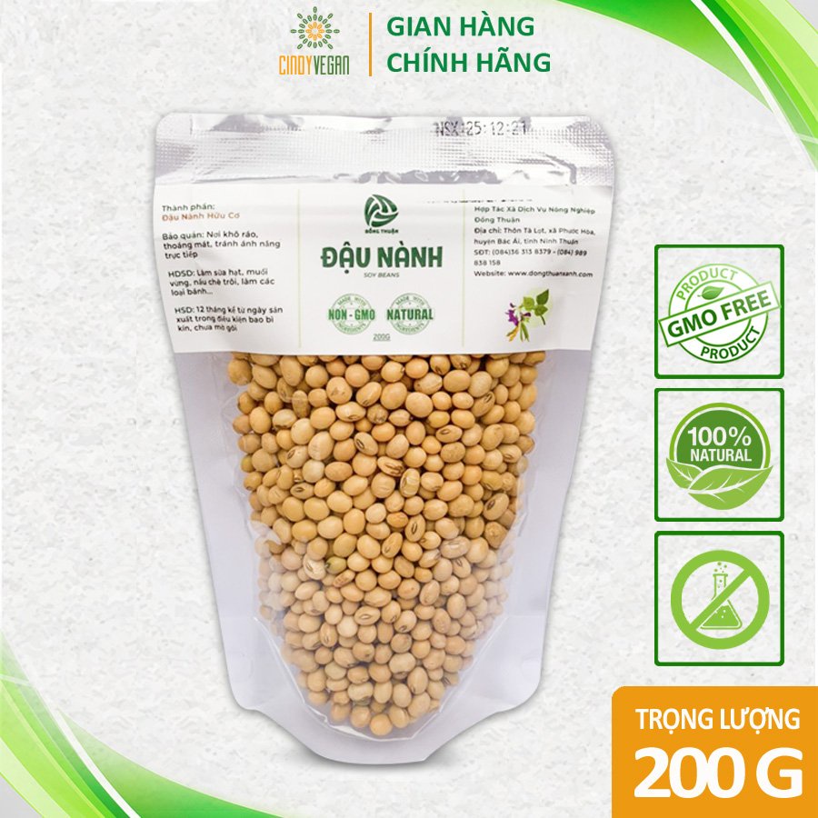 Hạt Đậu Nành  Hữu Cơ Thuần Chủng Tự Nhiên, không biến đổi Gen, healthy, tốt cho sức khỏe