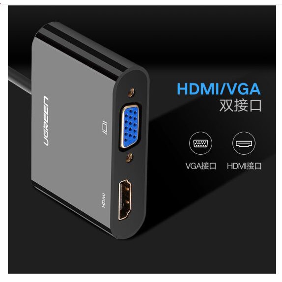 Cáp chuyển đổi HDMI to VGA&amp;HDMI chính hãng UGREEN