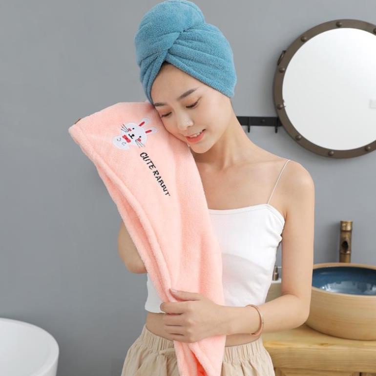 Khăn Quấn Tóc , Khăn Ủ Tóc Đa Năng Siêu Thấm
