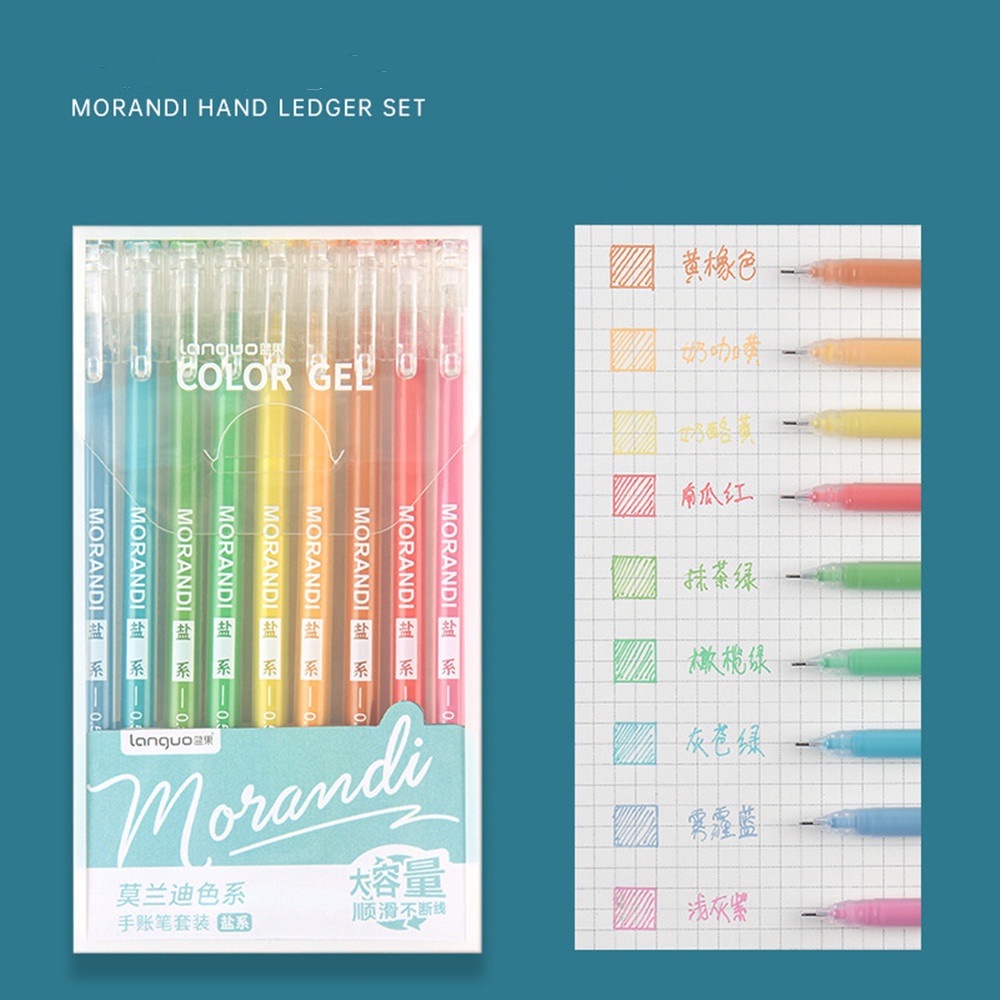 Set 9/10 Bút Bi Nhiều Màu Sắc Dễ Thương