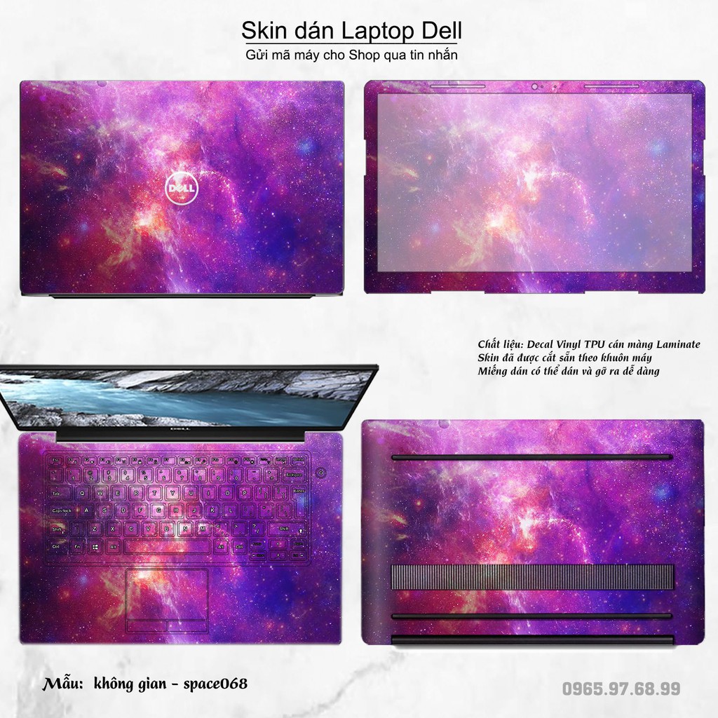 Skin dán Laptop Dell in hình không gian nhiều mẫu 12 (inbox mã máy cho Shop)