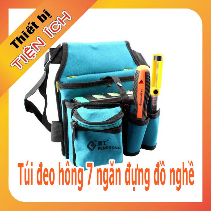 TBTI-Túi đeo hông 7 ngăn đựng đồ nghề của thợ điện chuyên dụng.