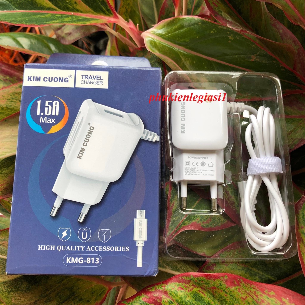 (Chính hãng)SẠC KIM CƯƠNG 813 KMG 813 Chuẩn 1.5A Có Cổng USB Chính Hãng Kim Cương