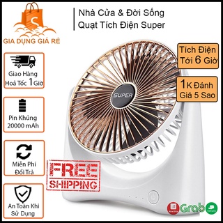 Quạt Tích Điện - Quạt Điện Mẫu Mỡi, Sac Tích Điện Cổng USB 3 Chế Độ Gió Mạnh Mẽ, Nhỏ gọn Tiện Lợi Pin Trâu D09