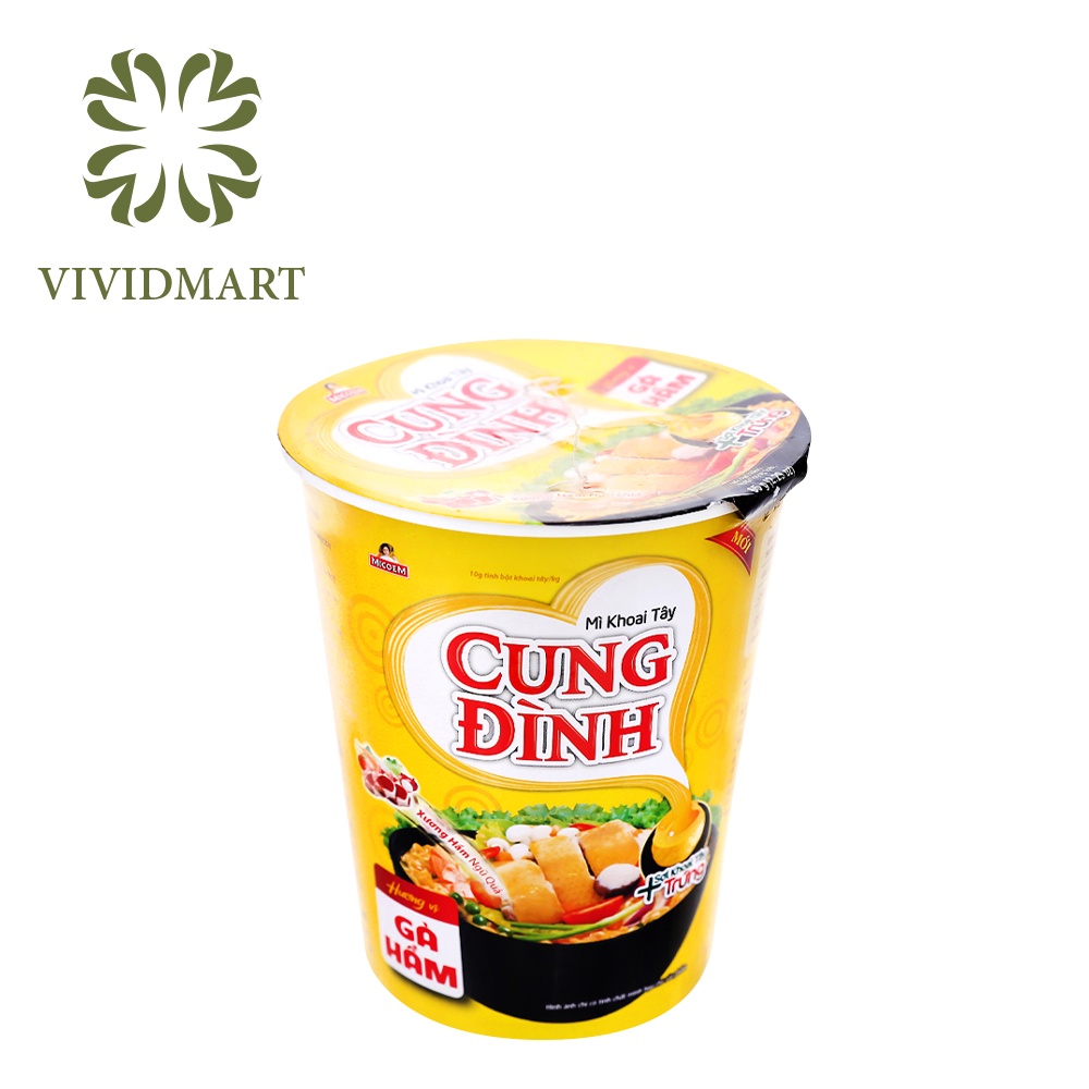 Ly lẻ MÌ LY KHOAI TÂY CUNG ĐÌNH: BÒ, GÀ, SƯỜN HEO, THỊT HẦM NẤM, MĂNG, NGŨ QUẢ, TÔM, CUA BỂ, CHUA CAY CHAY GÓI65G MICOEM | BigBuy360 - bigbuy360.vn