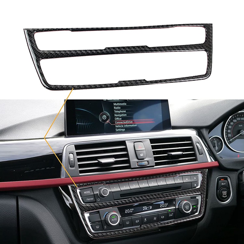 Toàn Bộ Bộ Viền Bọc Núm Cần Số Xe Hơi Bằng Sợi Carbon Cho BMW- 3 Series F30 4 Series F33 2013-2019, AC