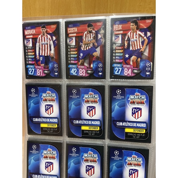 Thẻ Match Attax Champion League 19/20 Full Đội Hình CLB