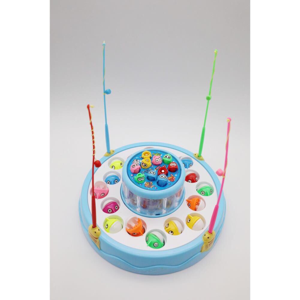 Đồ Chơi Câu Cá 2 Tầng Nam Châm Quay 360 Độ Có Đèn &amp; Nhạc