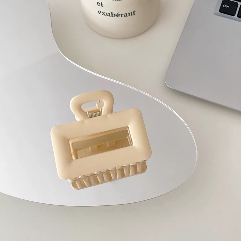 Kẹp gắp tóc bằng kim loại màu trắng dạng rỗng thời trang dành cho nữ