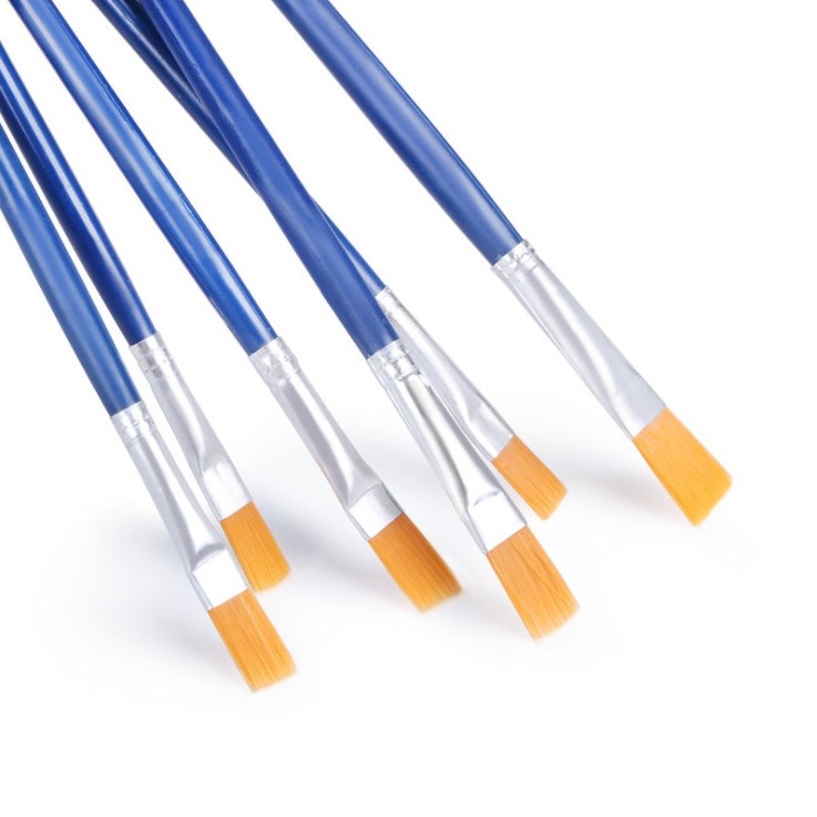 Bộ 6 cây Cọ vẽ màu nước / Cọ vẽ tô tượng / Bút lông cán gỗ / Bút viết thư pháp