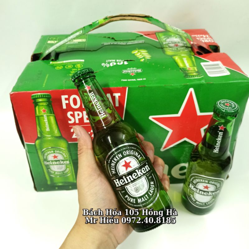 [Hỏa tốc] Bia Heineken Pháp thùng 24 chai 250ml