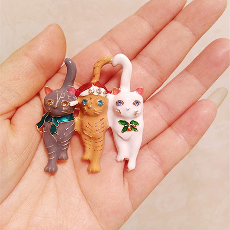 Ghim Cài Áo Kim Loại Hình Mèo Dễ Thương