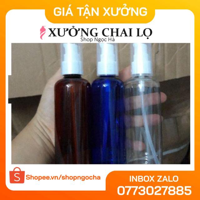 Chai lọ nhựa pet xịt giọt 50ml/100ml chiết mỹ phẩm