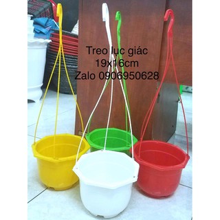 Combo 5-10 Chậu nhựa treo lục giác đủ màu