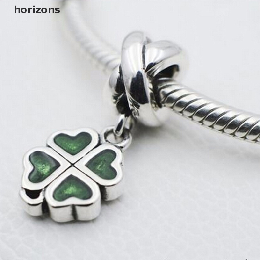 1 Hạt Charm Cỏ May Mắn Làm Vòng Tay / Vòng cổ Phong Cách Châu Âu