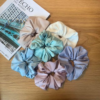 Dây Cột Tóc Trơn - Scrunchies Vải Phi Bóng