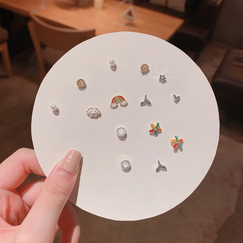 Set 7 Cặp Khuyên Tai Nữ Thời Trang