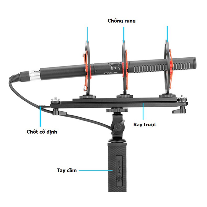 Bộ lọc gió cho mic chuyên nghiệp Boya BY-WS1000