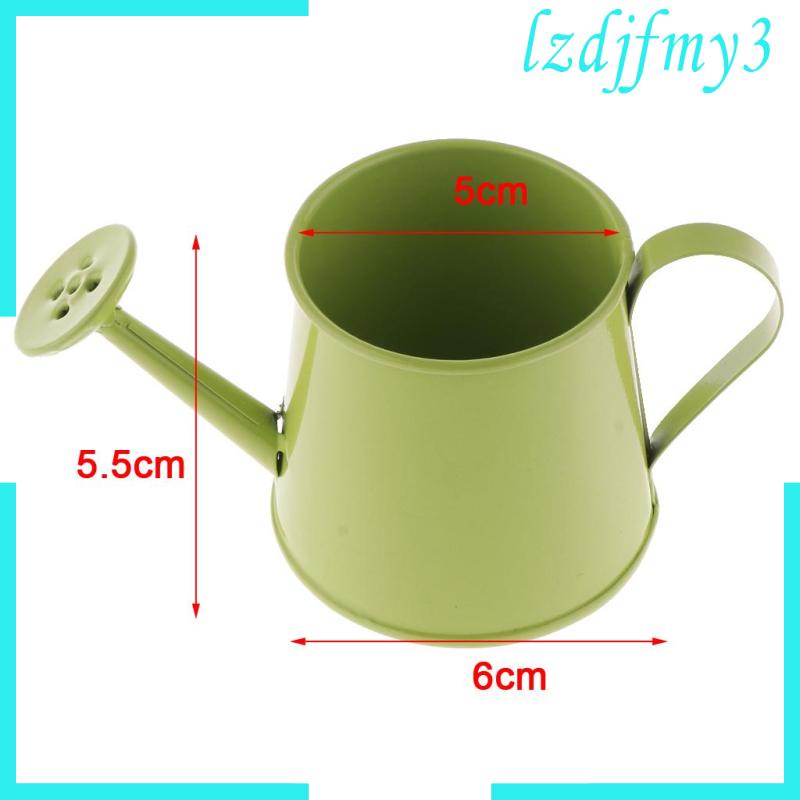 Mô hình bình tưới cây mini bằng thiếc nhiều màu sắc phong cách mộc mạc