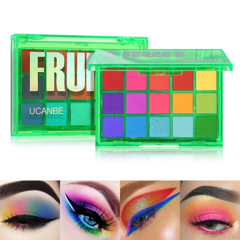 Bảng Phấn Mắt Lì Lấp Lánh Màu Neon Kim Loại Ngọt Ngào Có Thể Tán Đều UCANBE