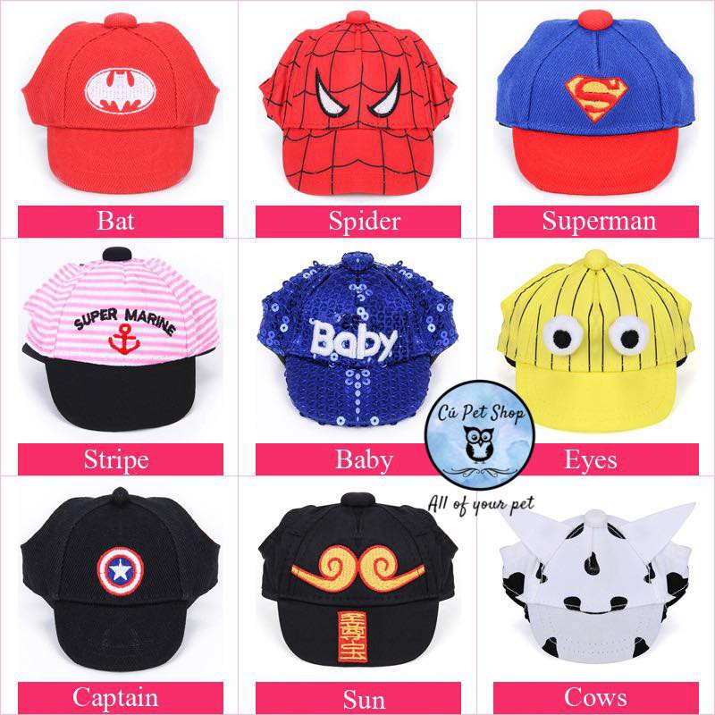 Mũ lưỡi chai cho chó mèo