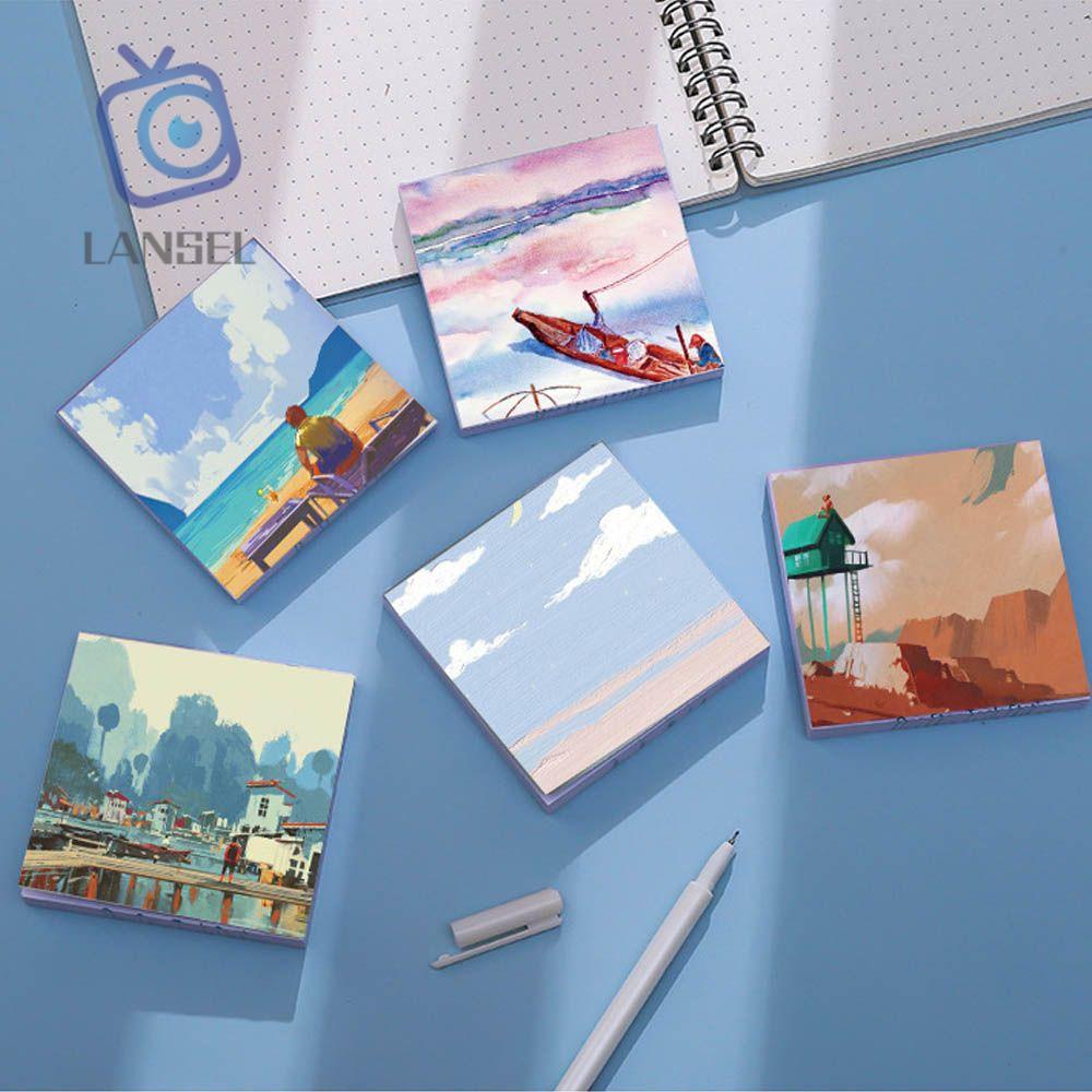 Sổ Tay Ghi Chú 90 Trang Giấy In Hình Phong Cảnh Trang Trí Sổ Tay Xinh Xắn Note