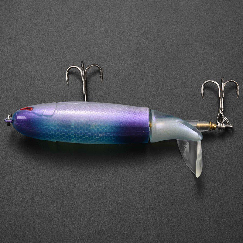 Floating Popper Lure Artificial Hard Bait Wobbler Tail Fishing Tackle