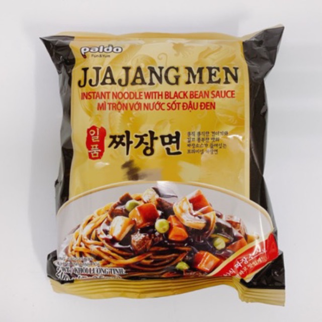 THÙNG 16 GÓI MÌ TRỘN TƯƠNG ĐEN JJAJANGMEN PALDO 200G