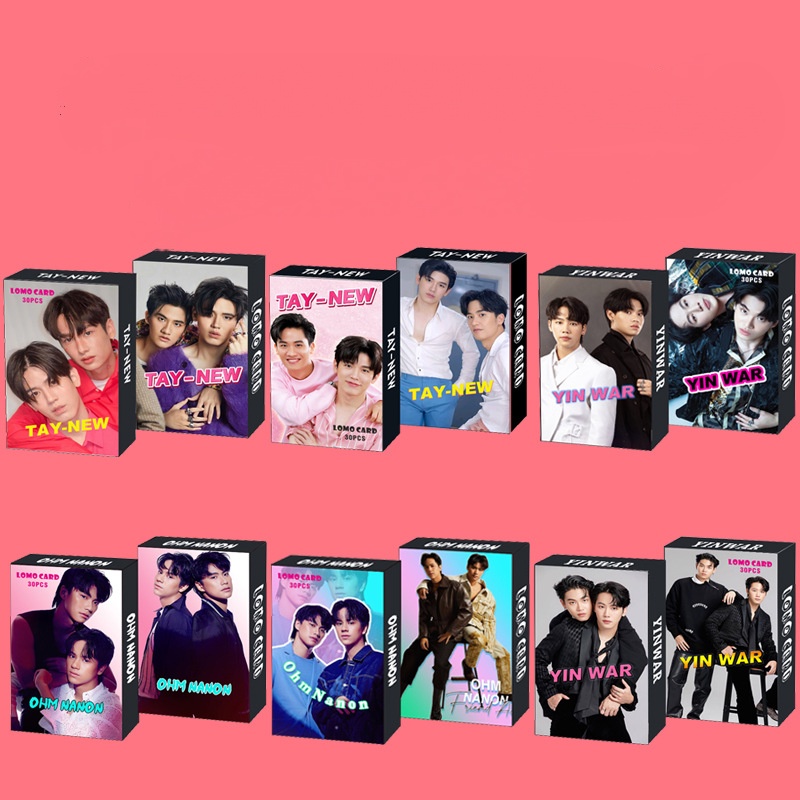 Hộp 30 Ảnh Lomo Card Jin WAR MEWGULF Ohm Nanon Nhóm Nhạc Thái Lan Brightwing OFFGUN EN OF LOVE Mới V