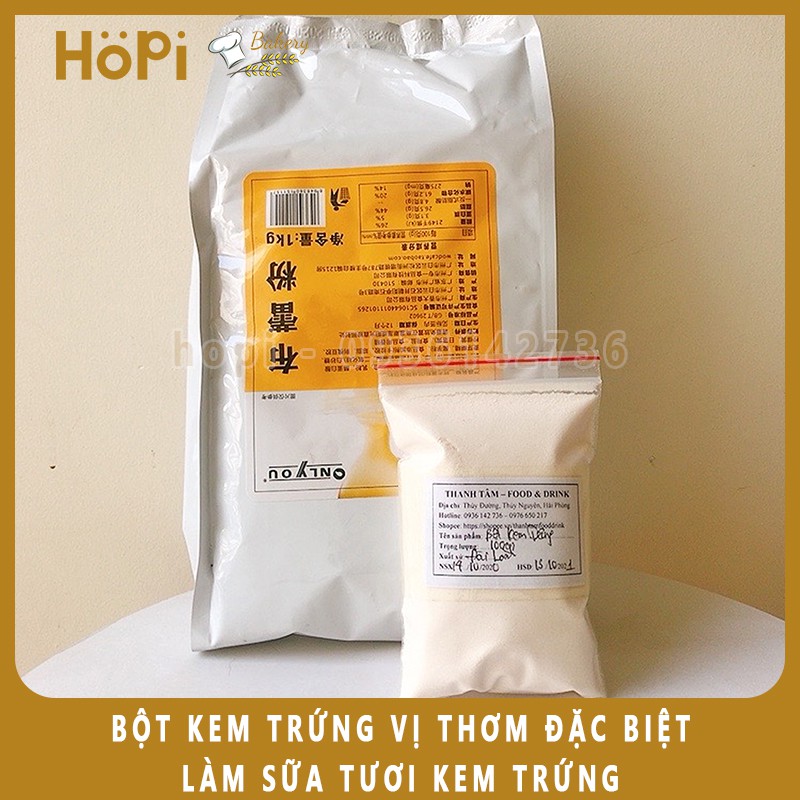 Bột Kem Trứng 100g Vị Thơm Đặc Biệt Làm Sữa Tươi Kem Trứng - Tặng Công Thức Pha Chế