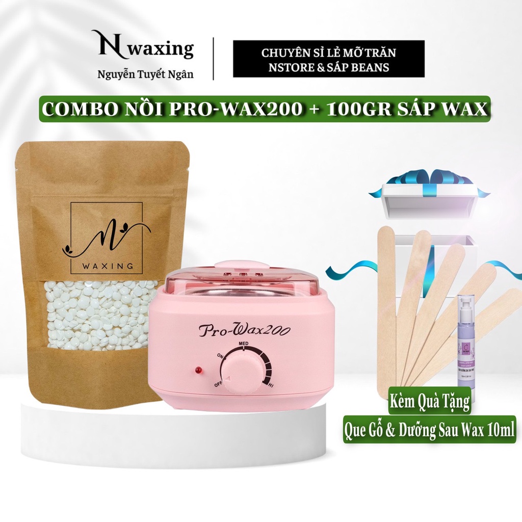 COMBO NỒI NẤU SÁP PROWAX200 VÀ 100GR SÁP TẶNG KÈM QUÀ