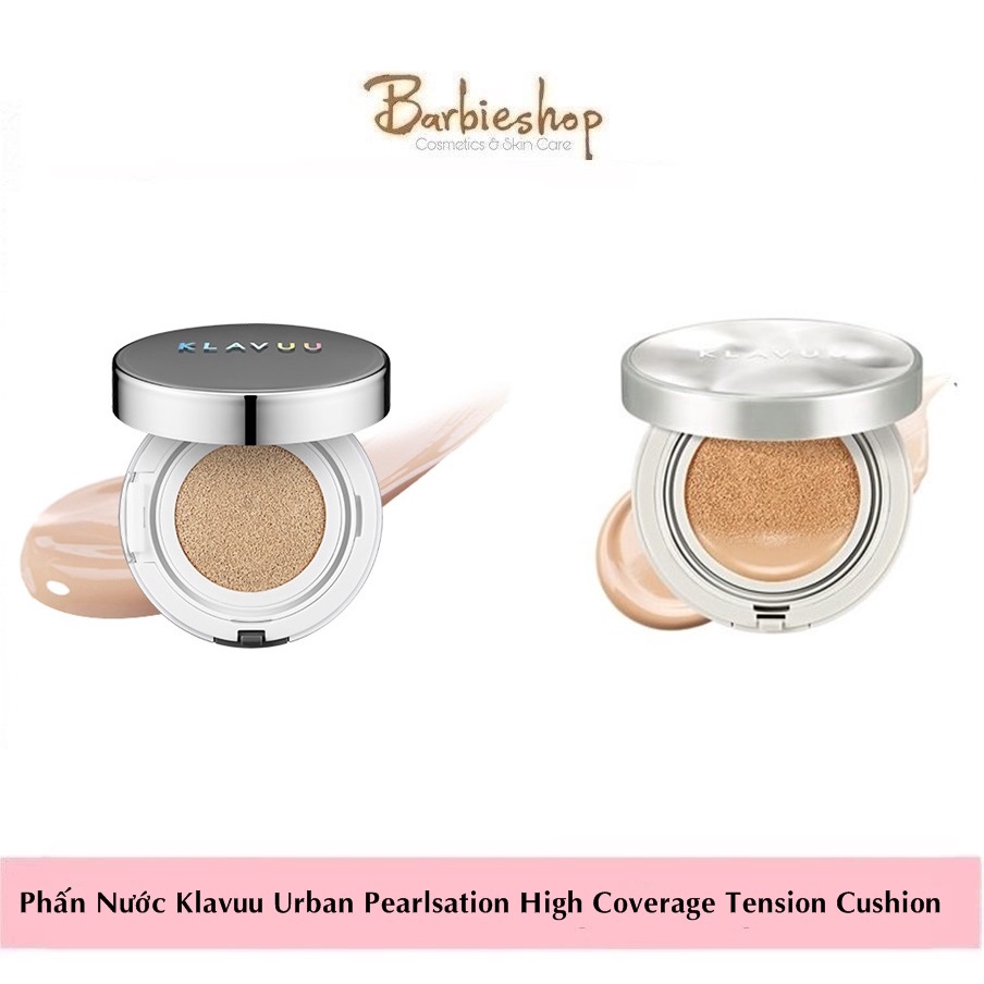 Phấn Nước Klavuu Urban Pearlsation High Coverage Tension Cushion - Xám ( Mẫu Mới , Cũ )