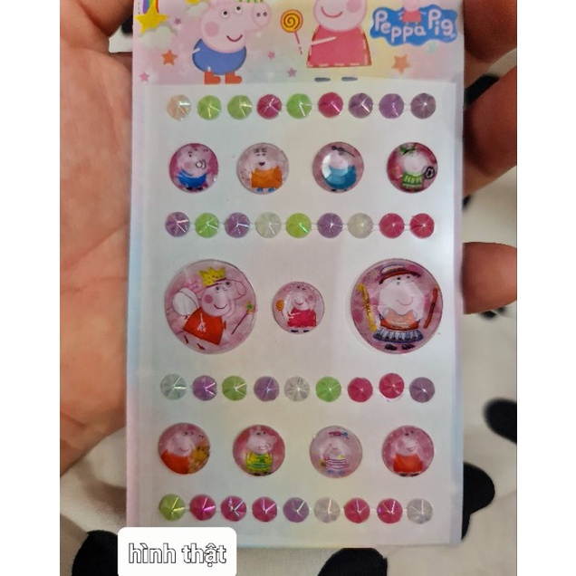 Sticker nhựa 3D nổi hình hoạt hình, có thể dùng như charm trang trí.
