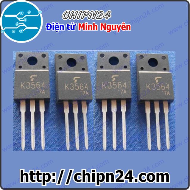 [1 CON] Mosfet K3564 TO-220F 3A 900V Kênh N (2SK3564 3564)