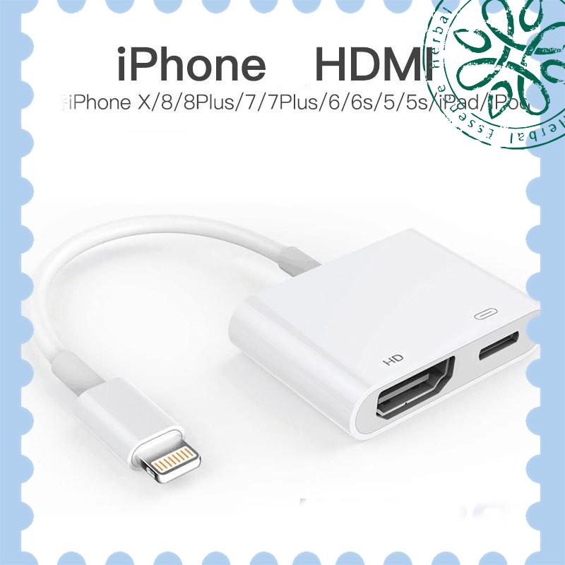 Cáp chuyển đổi từ LIGHTNING TO HDMI kết nối điện thoại Iphone ipad với tivi Full HD 1080P (LOẠI TRẮNG TỐT