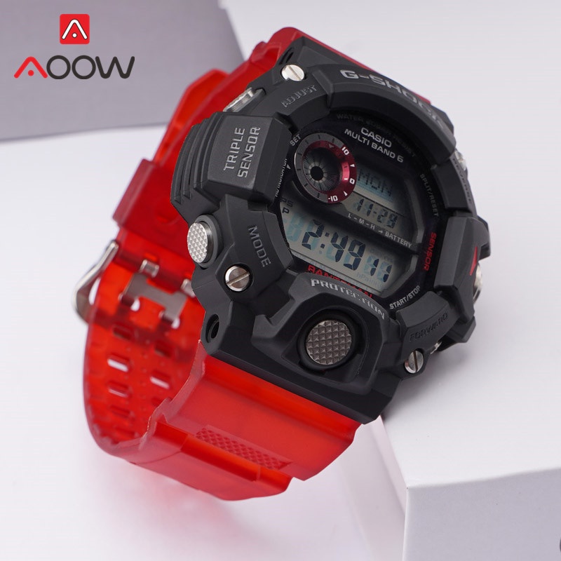 Dây Đeo Thay Thế Cho Đồng Hồ Casio G-SHOCK GW-9400 Màu Đen Chất Liệu Cao Su Chống Thấm Nước