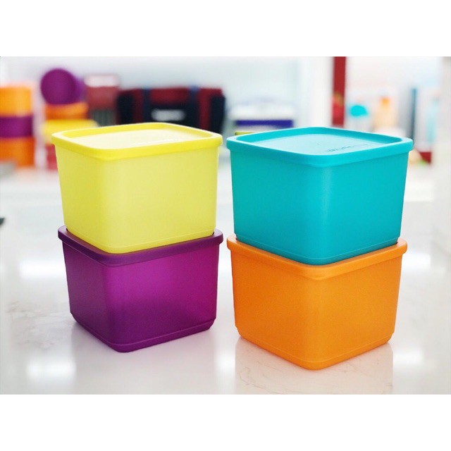 Bộ Hộp Bảo Quản Thực Phẩm Medium Summer Fresh (4 hộp) Tupperware, Bộ Hộp Nhựa Nguyên Sinh An Toàn, Trữ Thức Ăn