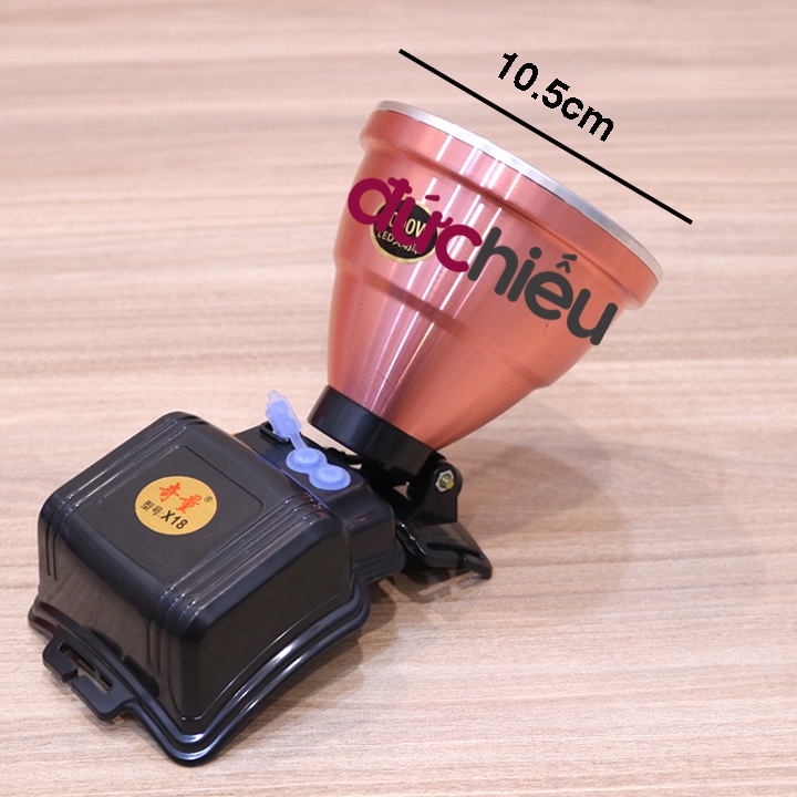 [ Pin cực khỏe ] Đèn pin đội đầu siêu sáng chống nước thiết kế thông minh DX18 | Đức Hiếu Shop