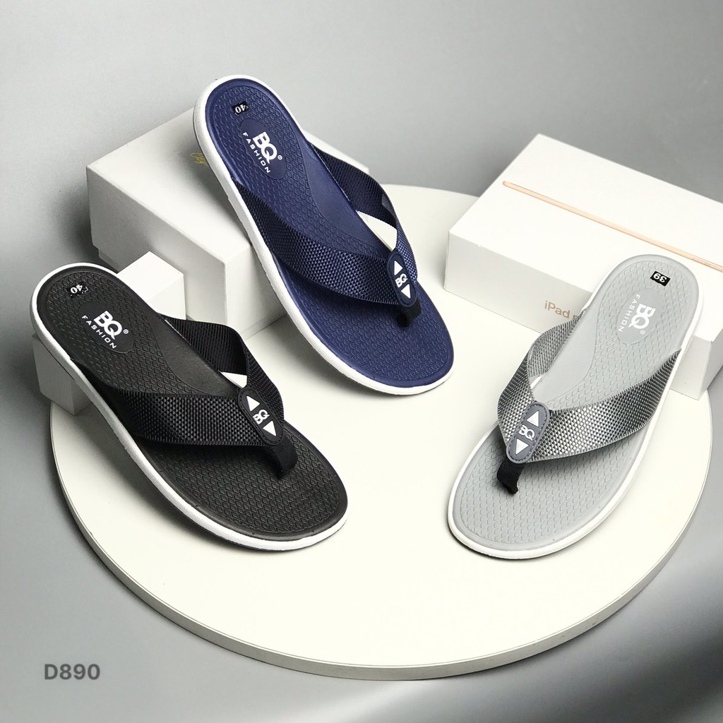 Dép kẹp xỏ ngón nam BQ quai dù trẻ trung D890