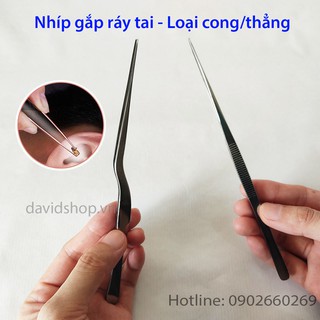 Nhíp gắp ráy tai đầu cong, đầu thẳng
