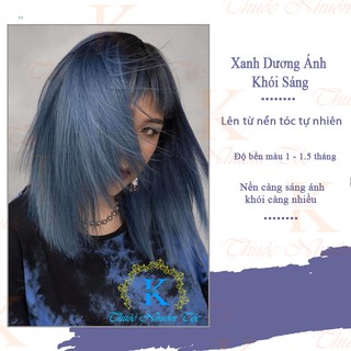 Thuốc nhuộm tóc XANH KHÓI - LIGHT BLUE SEA Chenglovehairs, Chengloveshair, Chengloveshairs, Chenglovehair