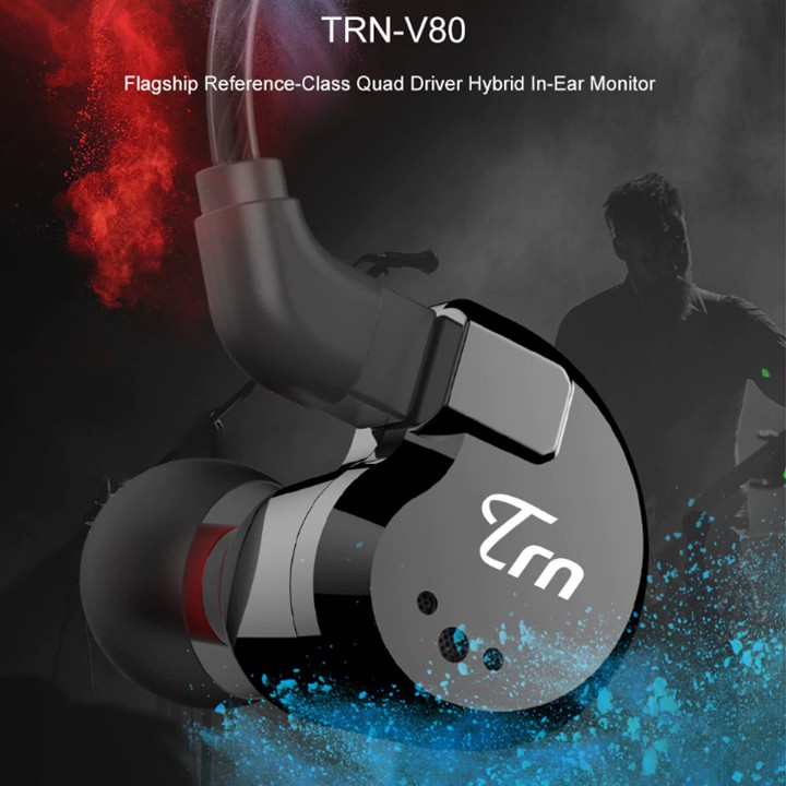 TAI NGHE TRN V80 8 Driver HIFI Có Micro Đàm Thoại